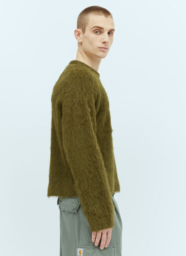 Logo Head Knit Sweater Brain Dead Logo Head Knit Sweater Green bra0355001