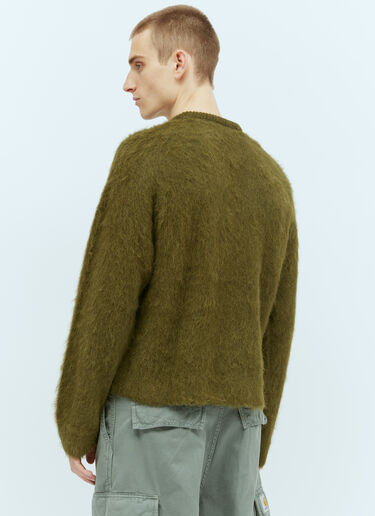 Logo Head Knit Sweater Brain Dead Logo Head Knit Sweater Green bra0355001