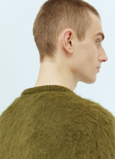 Logo Head Knit Sweater Brain Dead Logo Head Knit Sweater Green bra0355001