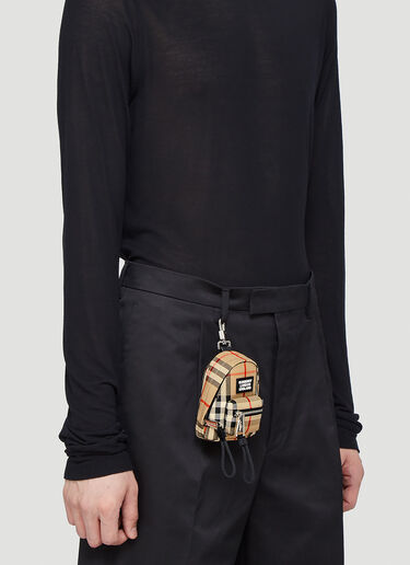 Backpack Keyring Charm Burberry Backpack Keyring Charm Beige bur0141078