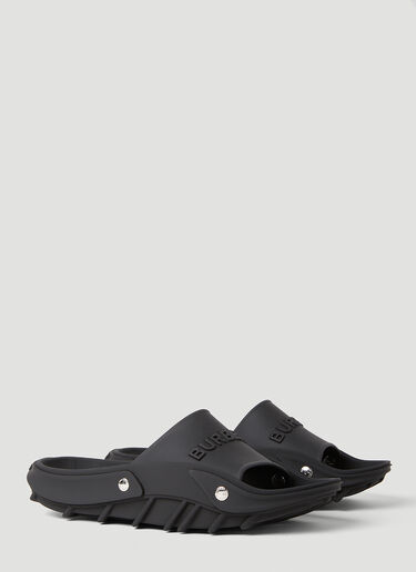 Burberry Bucklow Rubber Slides Black bur0149073
