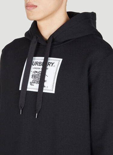 Logo Patch Hooded Sweatshirt Burberry Logo Patch Hooded Sweatshirt Black bur0151031