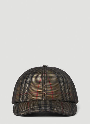 Burberry Mesh Check Baseball Hat Beige bur0152011