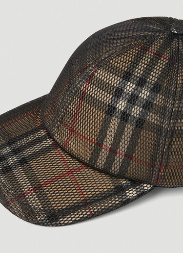Burberry Mesh Check Baseball Hat Beige bur0152011