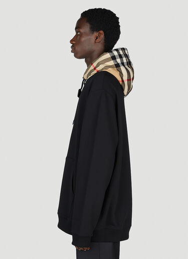 Burberry Check Hooded Sweatshirt Black bur0153014