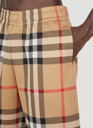 Burberry Check Jacquard Bermuda Shorts Beige bur0153025