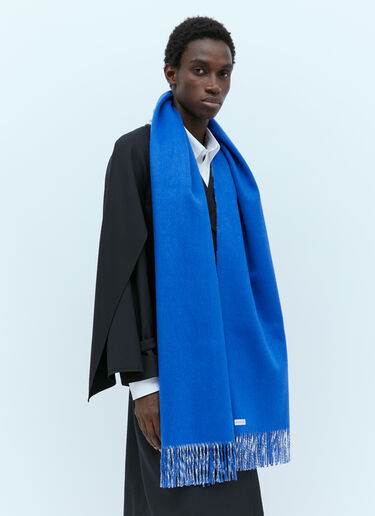 Check Cashmere Scarf Burberry Check Cashmere Scarf Blue bur0154022