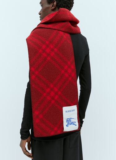 Burberry Check Wool Scarf Red bur0155003