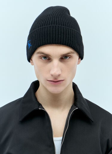 Burberry Ribbed Cashmere Beanie Black bur0155007