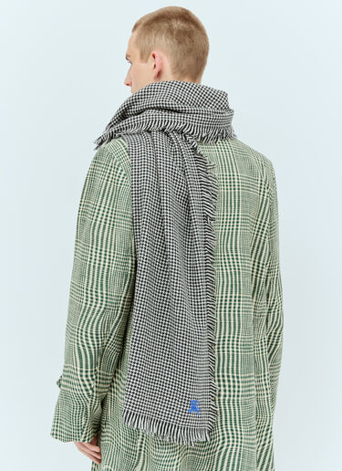 Houndstooth Wool Silk Scarf Burberry Houndstooth Wool Silk Scarf Grey bur0155079