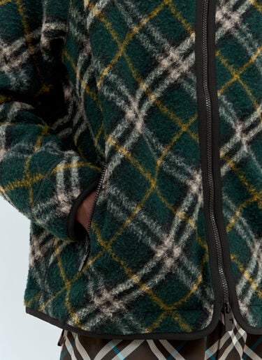 格纹抓绒夹克 Burberry 格纹抓绒夹克 深绿色 bur0157003