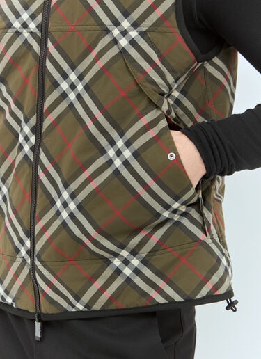 Burberry Check Padded Gilet Green bur0157014