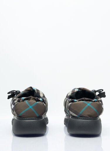 Burberry 格纹尼龙混纺松软穆勒鞋  绿色 bur0157025