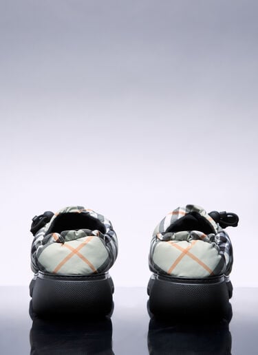 Check Nylon-Blend Pillow Mule Burberry Check Nylon-Blend Pillow Mule Khaki bur0157026
