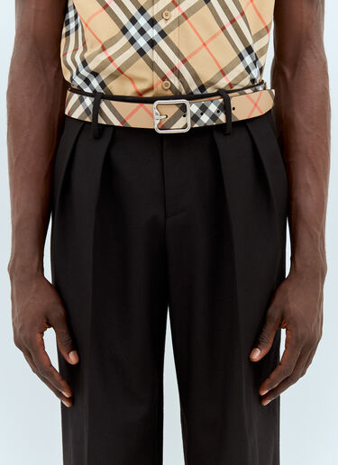Reversible Check B Buckle Belt Burberry Reversible Check B Buckle Belt Brown bur0157038