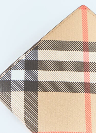Burberry Check Bi-Fold Wallet Beige bur0157048