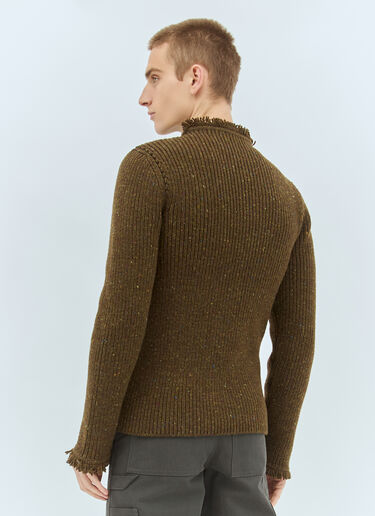 Burberry 프린지 장식 울 스웨터 브라운 bur0158004