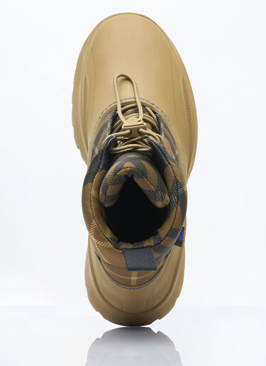 Burberry チェック・スクート トレックブーツ グリーン bur0158010