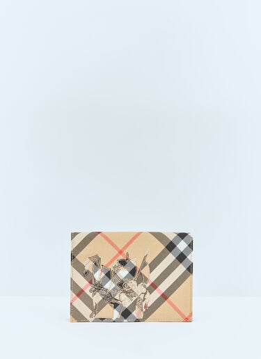 Burberry Check Passport Holder Beige bur0158014