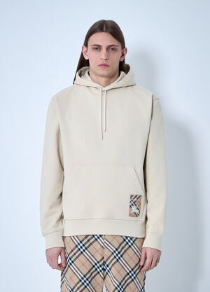 Burberry ロゴパッチ フード付きスウェットシャツ  ベージュ bur0159004
