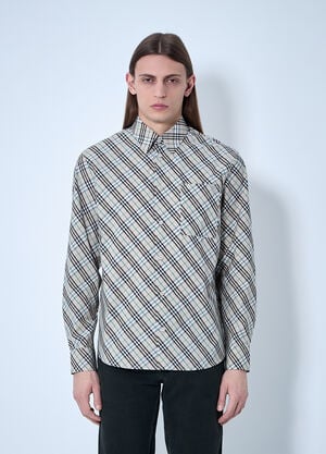 Burberry Check Shirt Brown bur0159009