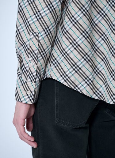 Burberry 체크 셔츠  브라운 bur0159009