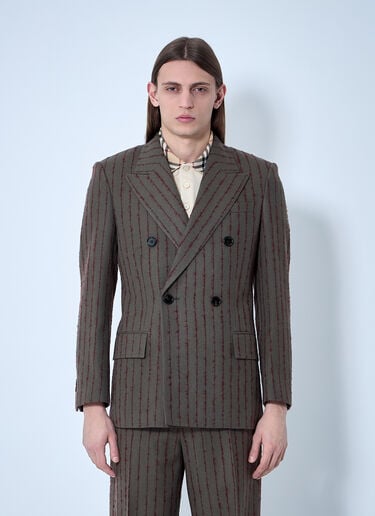 ストライプ ウールテーラードブレザー Burberry ストライプ ウールテーラードブレザー ダークブラウン bur0159015