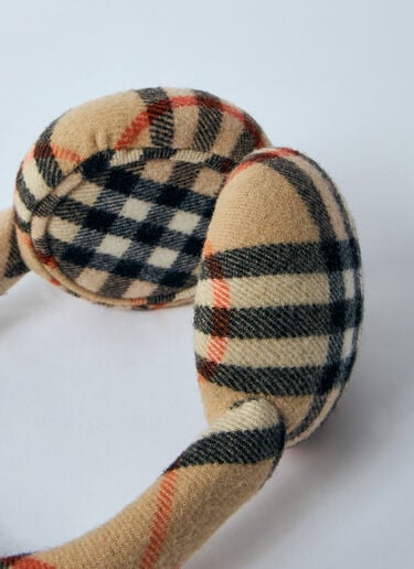 チェックウールイヤーマフ Burberry チェックウールイヤーマフ サンド bur0159031