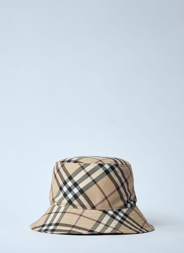 Check Twill Bucket Hat Burberry Check Twill Bucket Hat Beige bur0159034