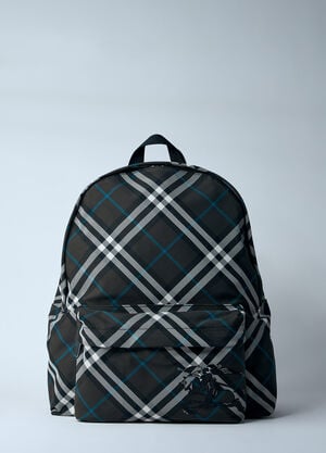 Burberry Check Backpack Black bur0159044