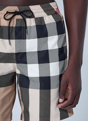Check Swim Shorts Burberry Check Swim Shorts Beige bur0159047