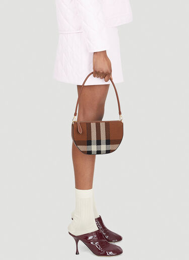 New Olympia Check Shoulder Bag Burberry New Olympia Check Shoulder Bag Brown bur0247130