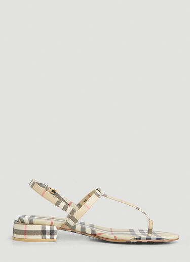 Emily Low Heel Vintage Check Sandals Burberry Emily Low Heel Vintage Check Sandals Beige bur0247138