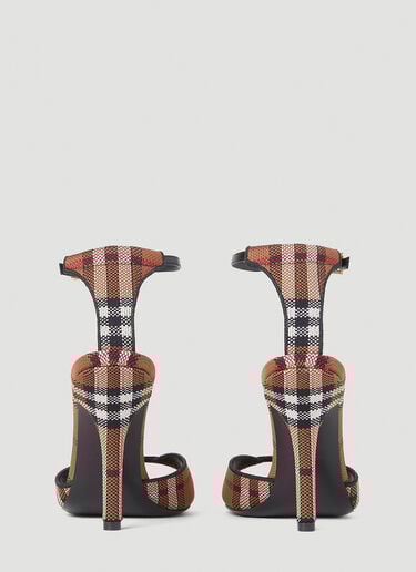 Burberry 웬디 체크 하이힐 샌들 브라운 bur0252024
