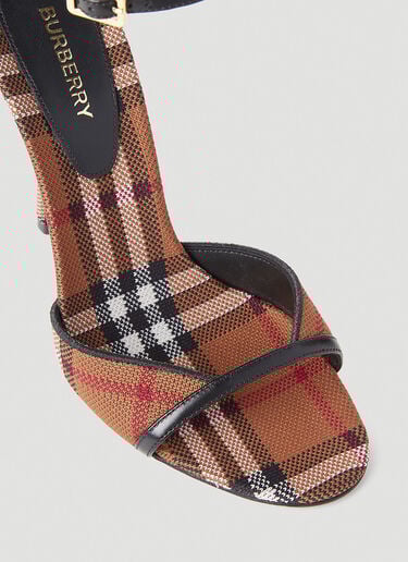 Burberry 웬디 체크 하이힐 샌들 브라운 bur0252024