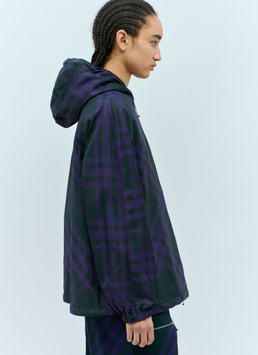 Burberry チェック ナイロンツイル ウインドブレーカージャケット  グリーン bur0254025