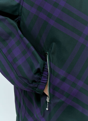 Burberry チェック ナイロンツイル ウインドブレーカージャケット  グリーン bur0254025