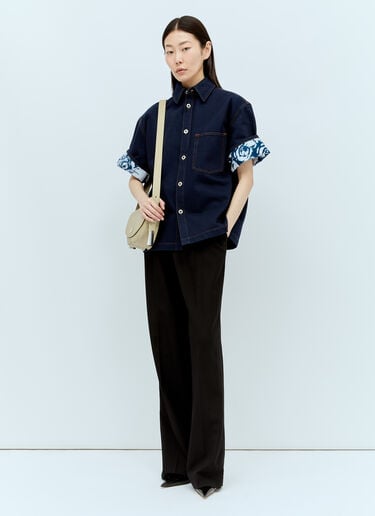 Burberry ヘビーウェイトデニムシャツ ブルー bur0255049