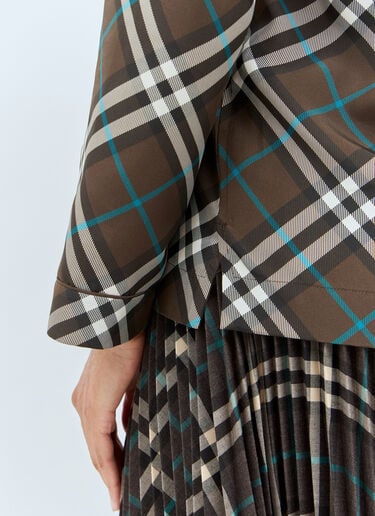 Burberry チェックシルクパジャマシャツ  グリーン bur0257004