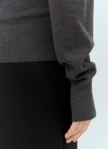 Wool High Neck Sweater Burberry Wool High Neck Sweater Grey bur0257015