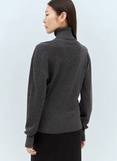 Wool High Neck Sweater Burberry Wool High Neck Sweater Grey bur0257015
