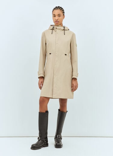Burberry Hooded Raincoat Beige bur0257016