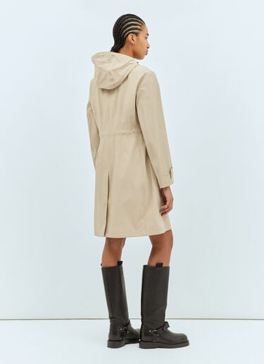 Burberry Hooded Raincoat Beige bur0257016