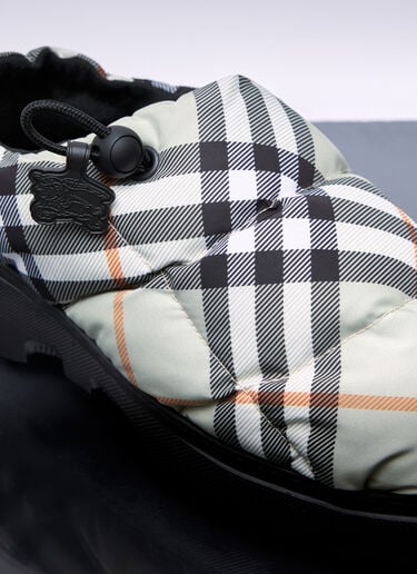 Burberry 格纹尼龙混纺松软穆勒鞋  米色 bur0257020