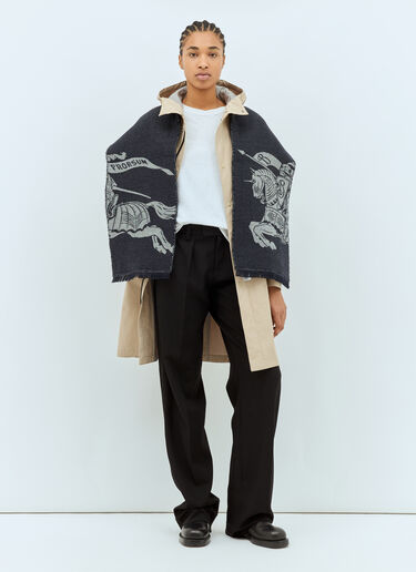 Burberry EKD 羊毛围巾 蓝色 bur0258010
