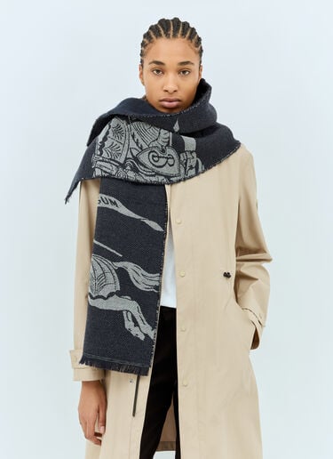 EKD 羊毛围巾 Burberry EKD 羊毛围巾 蓝色 bur0258010