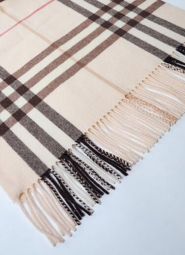 ワイドチェックカシミアマフラー Burberry ワイドチェックカシミアマフラー ベージュ bur0259026
