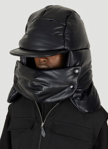 Burberry Quilted Leather Ushanka Cap Black bur0348004