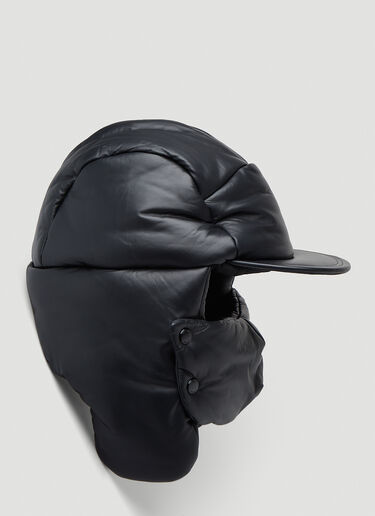 Burberry Quilted Leather Ushanka Cap Black bur0348004