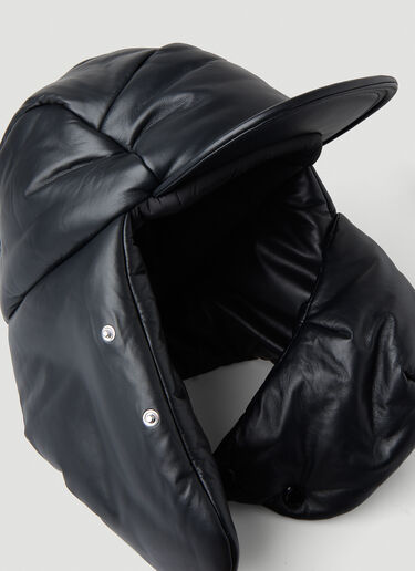 Burberry Quilted Leather Ushanka Cap Black bur0348004